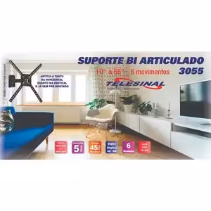 Suporte Technosat 3055 Bi Articulado VESA TV's 10ʺ a 65ʺ