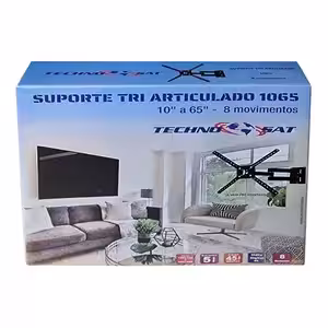 Suporte Technosat 1065 Tri Articulado VESA TV's 10ʺ a 65ʺ