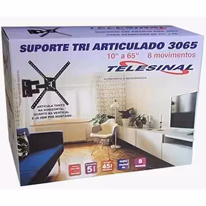 Suporte Technosat 3065 Tri Articulado VESA TV's 10ʺ a 65ʺ