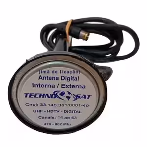 Antena Interna Technosat Imã 7000 Para TV - Cabo 5 metros